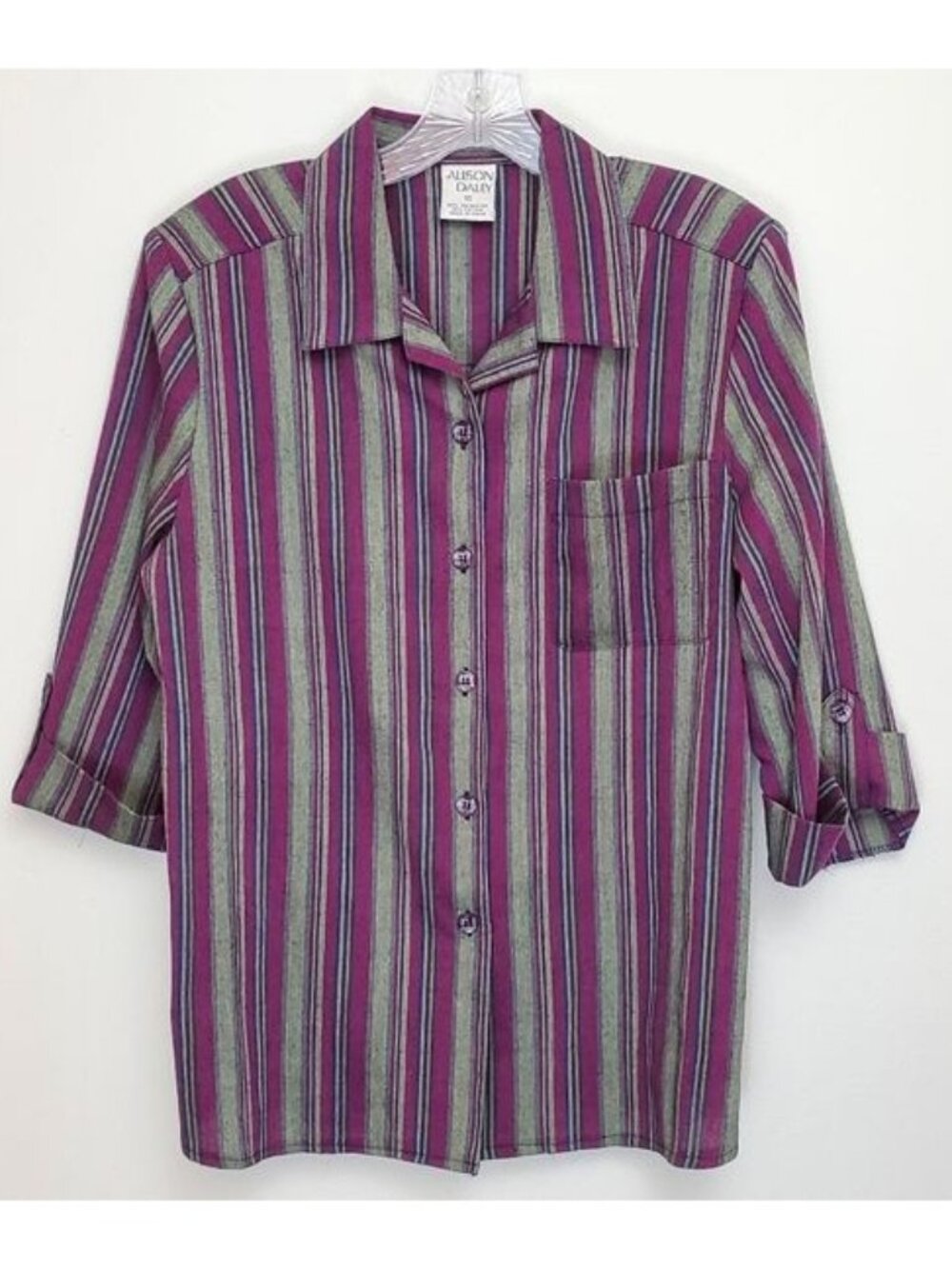 Vintage striped button down 90's style blouse